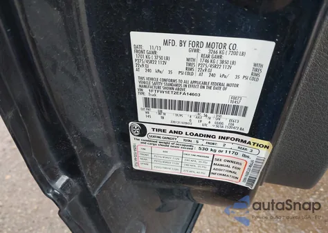 2014 Ford F-150 Limited из США, поврежденный, VIN 1FTFW1ET2EFA14603